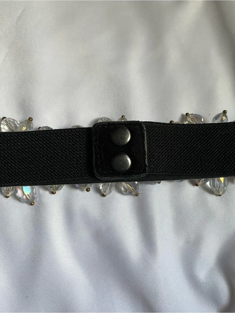 Crystal Beaded Black Belt